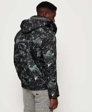 Superdry Pop Cipzár Print Hooded Arctic SD- Windcheater Férfi Kabát Camo/Szürke | QGHJV1296